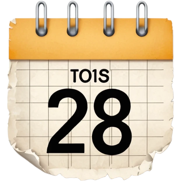 calendar with number 28 emoji