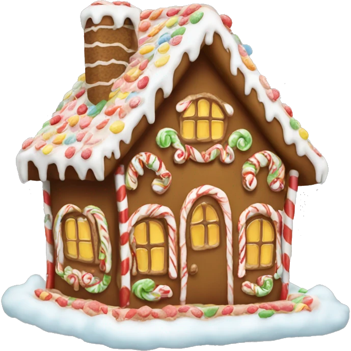 Gingerbread house cute simple emoji