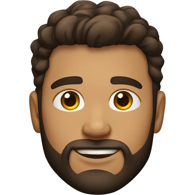 jeune homme de 30 ans, musclé, cheveux noirs, barbe courte, yeux marrons emoji