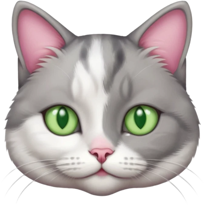 grey and white cat called bean emoji