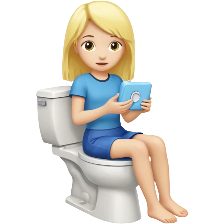 Yellow haired girl skibidy  toilet emoji