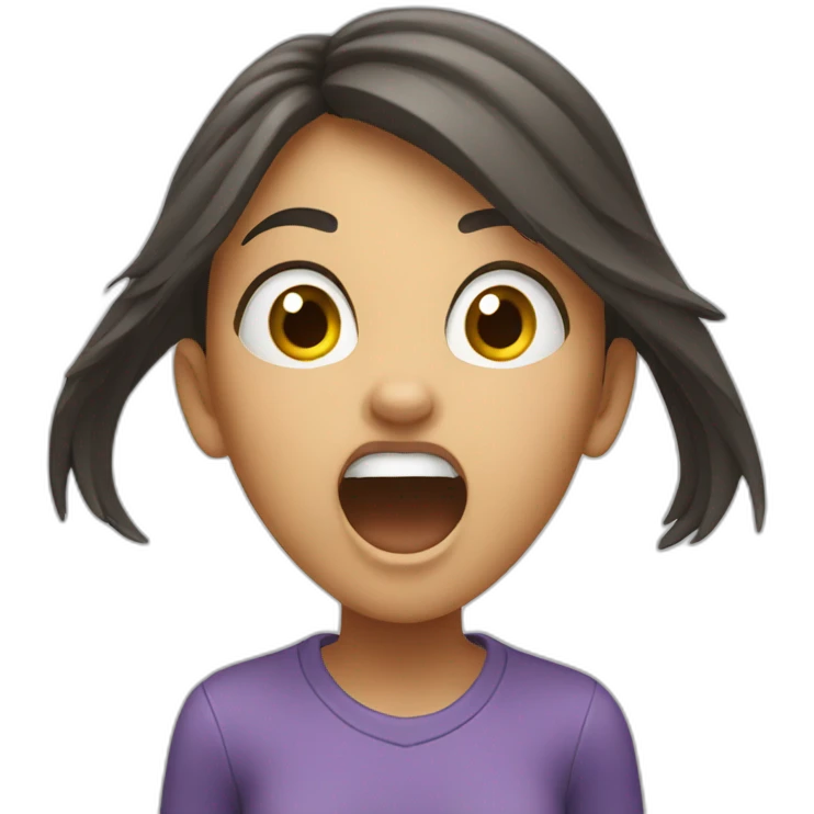 Girl screaming emoji