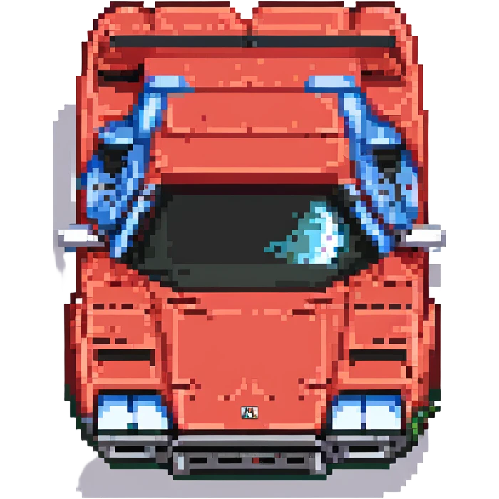 красная Lamborghini Countach, no background emoji
