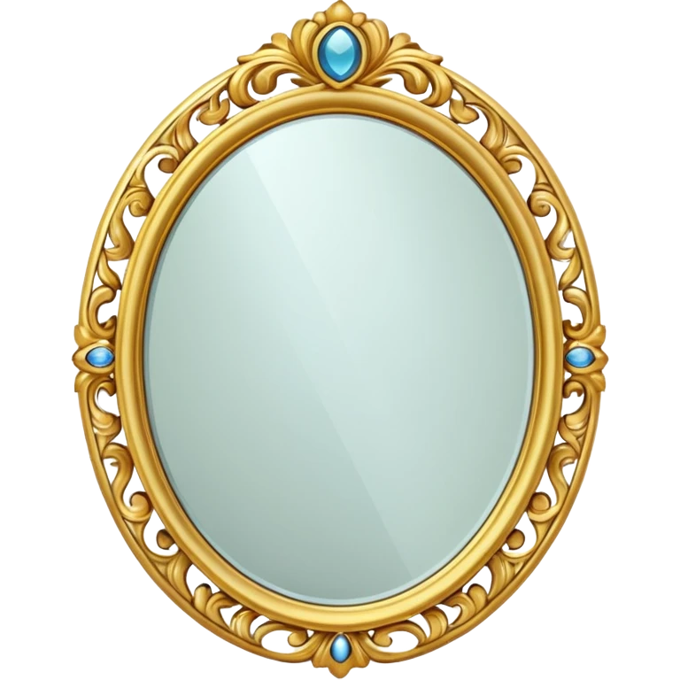 golden elegant mirror emoji