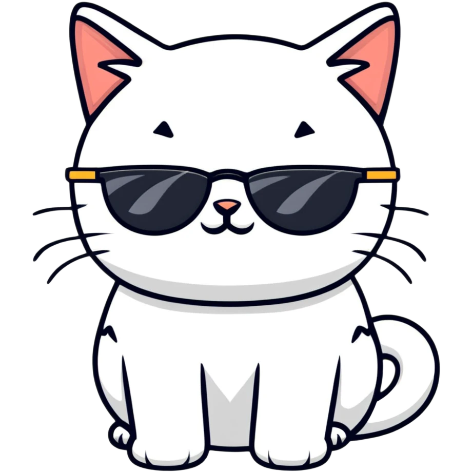 Cat with sunglasses emoji