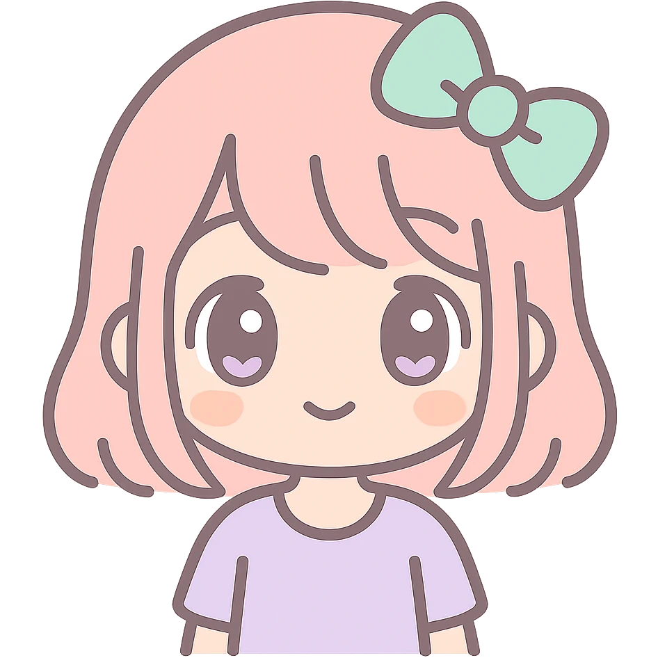 anime girl, pastel colors, big eyes, kawaii style emoji