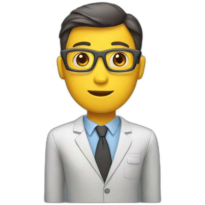 Half teacher half robot emoji