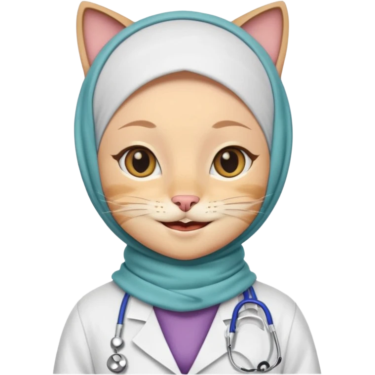 hijab cat doctor emoji