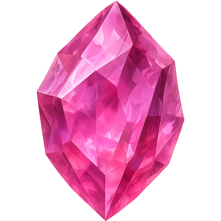 pink crystal, no background emoji