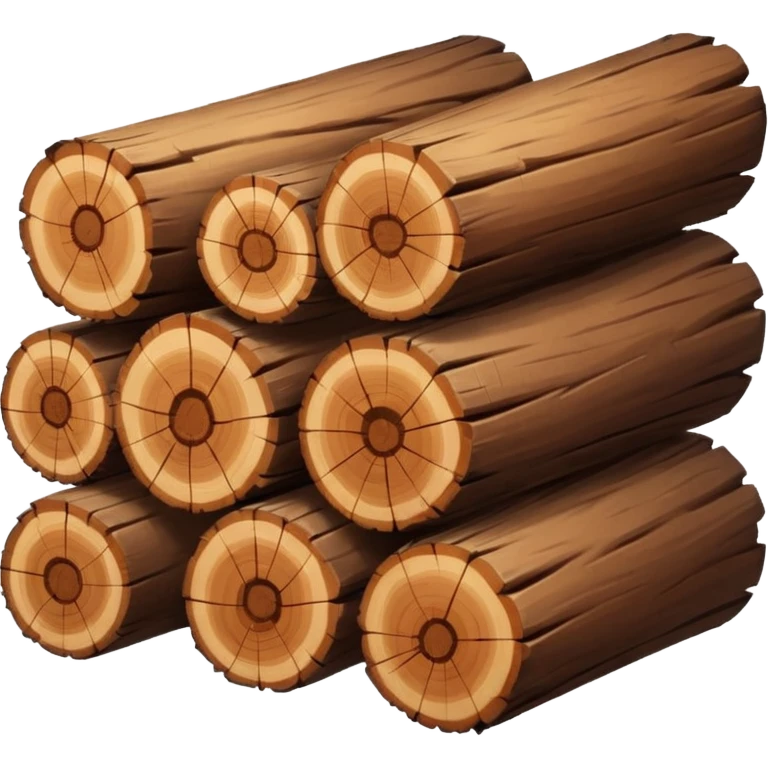 pile of wood logs emoji emoji