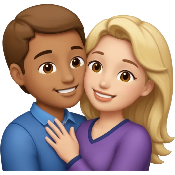 kissing and hugging emoji