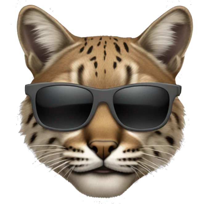 Bobcat with sunglasses emoji