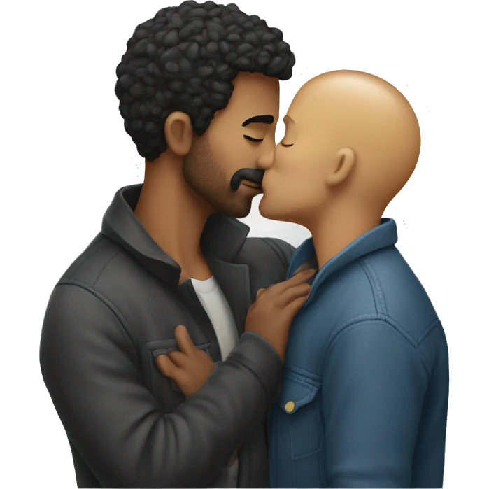 Man kissing man emoji