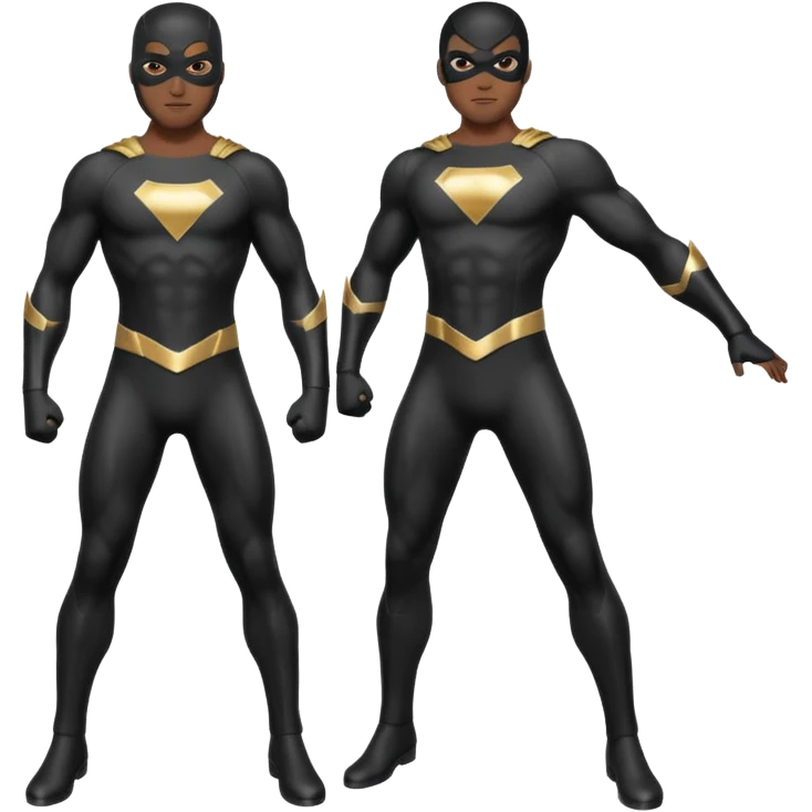black superhero costume emoji