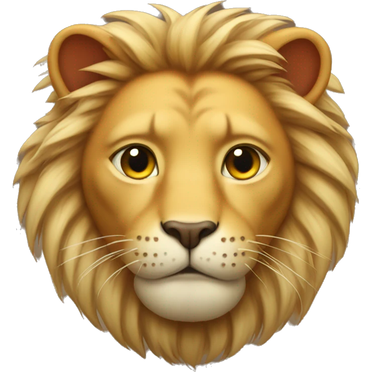 Cat with the face of a lion emoji