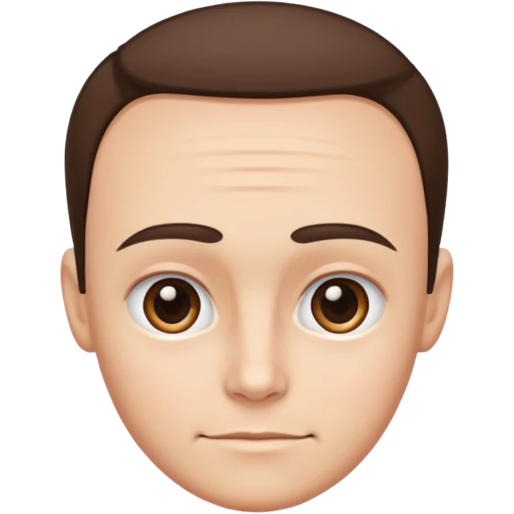 emoji of a human forehead, simple and clean cartoon style, only showing the upper part of the face from eyebrows to hairline emoji