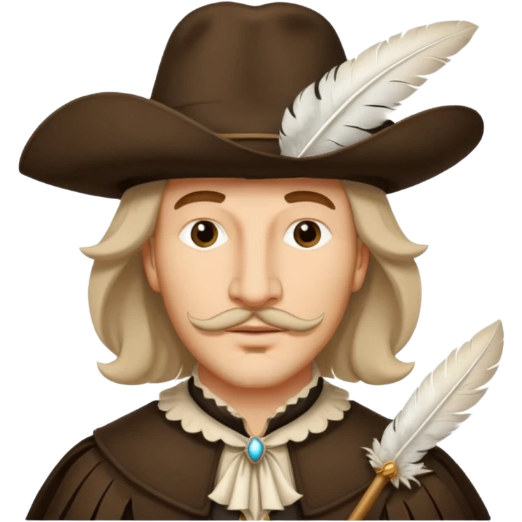 Cyrano de Bergerac with plume emoji