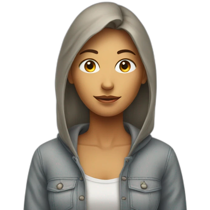 woman with cloths but cloths are invisible emoji