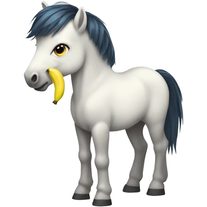 Pony with a banana head emoji
