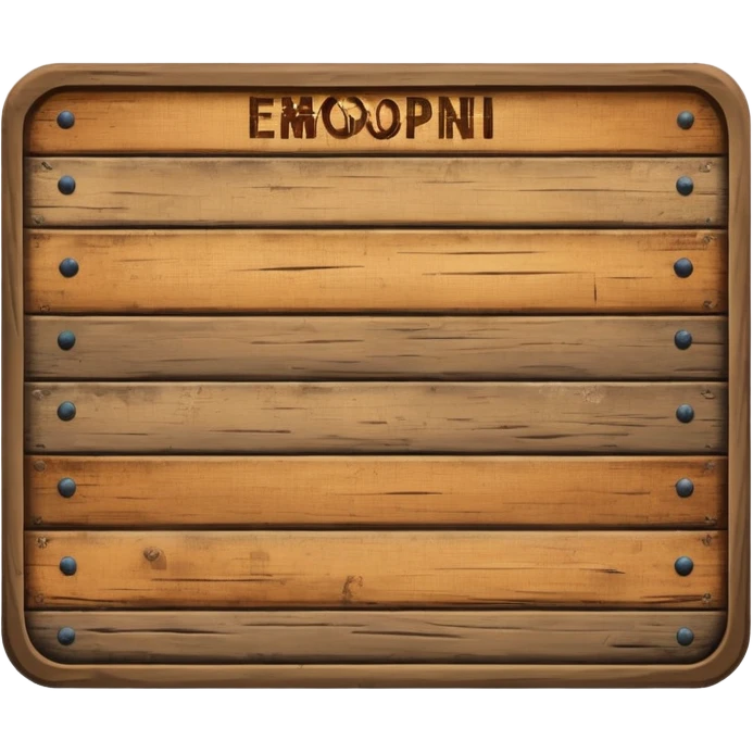 Platform board, with text . emoji