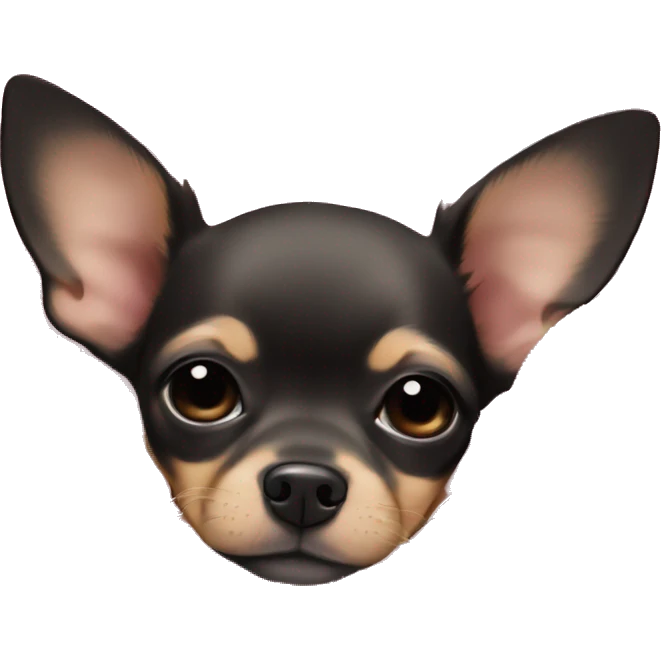 black & tan chihuahua puppy sleeping with a pink blanket  emoji