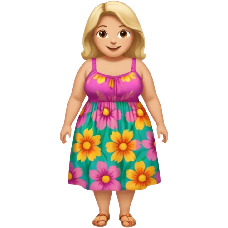 Fat lady on holiday  emoji