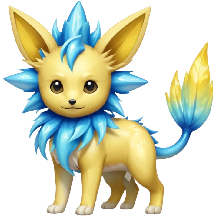 Shiny iridescent Jolteon-Vaporeon-Fusion emoji