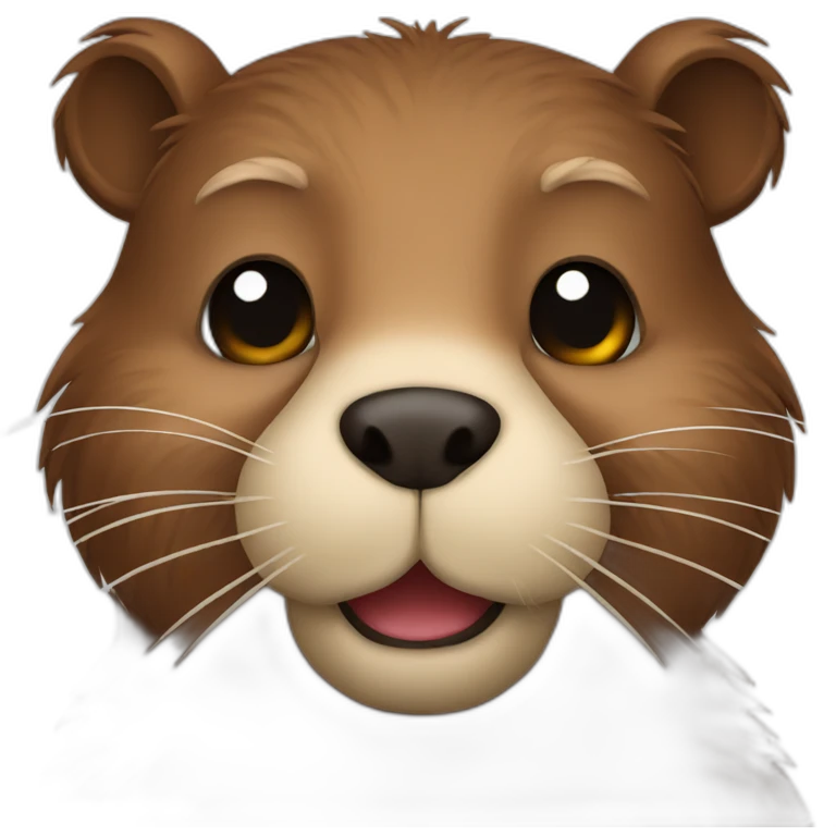 Beaver without fur emoji