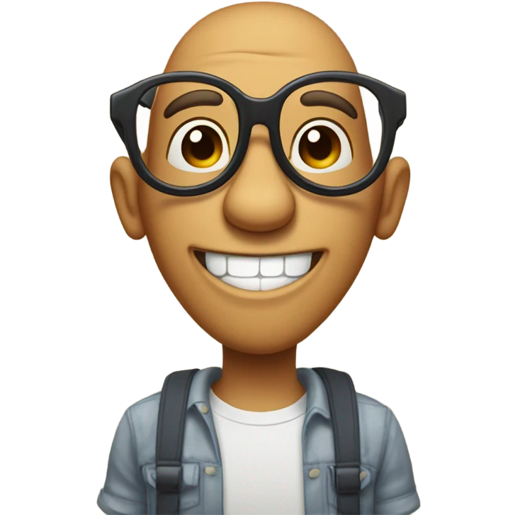 goofy nerd with gaps emoji