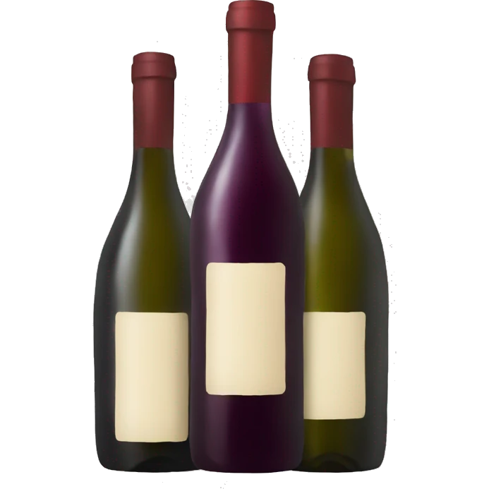3 bottles of wine emoji