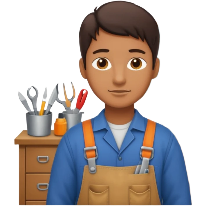 a craftsman works at home emoji