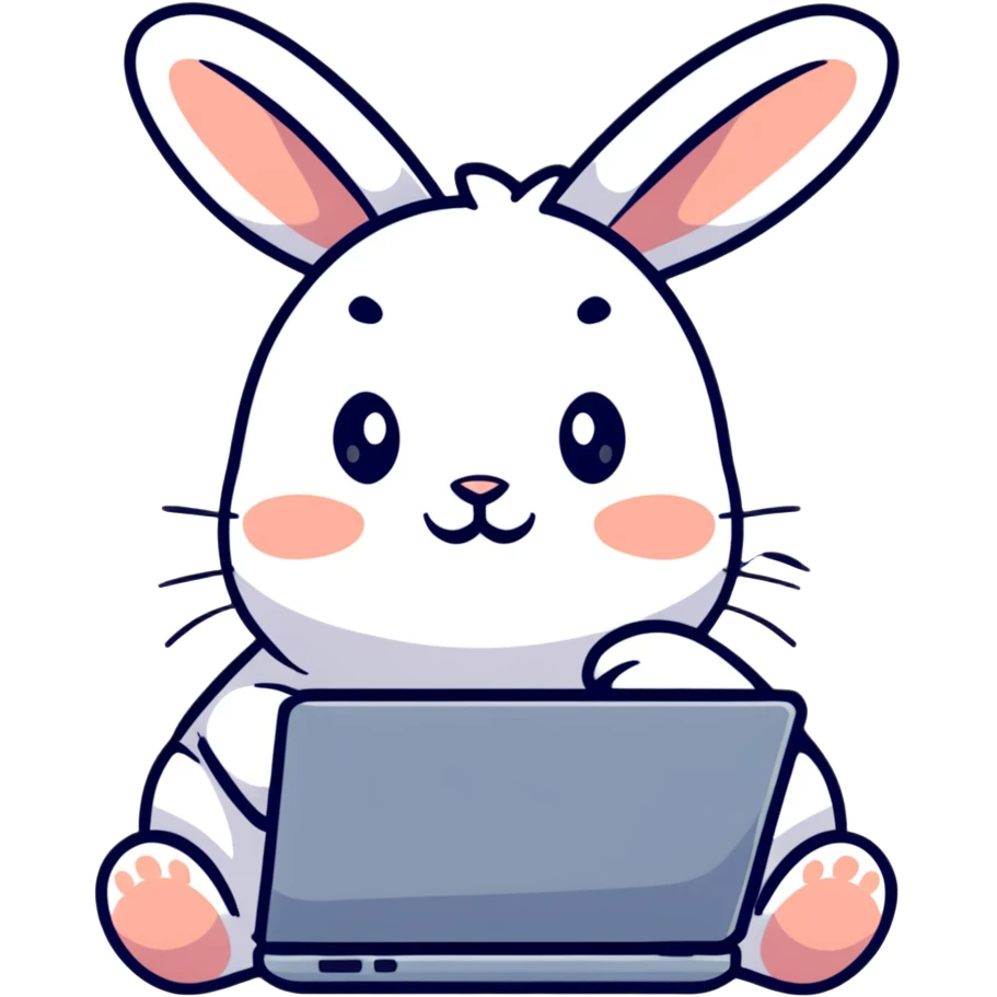bunny with a laptop emoji