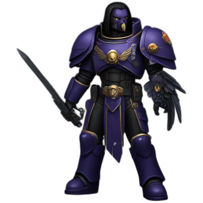 Raven, space marine, 40k, corax emoji