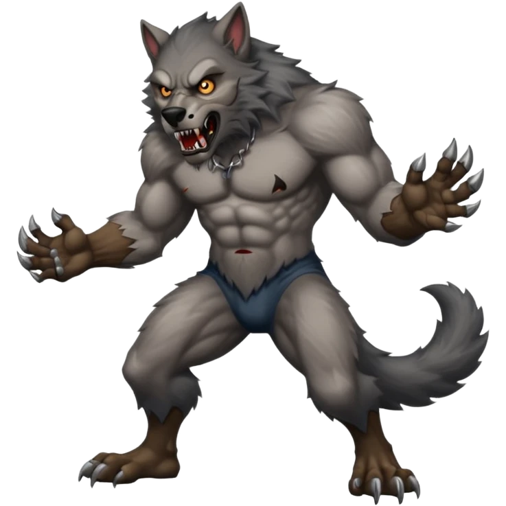 werewolf, full body. emoji