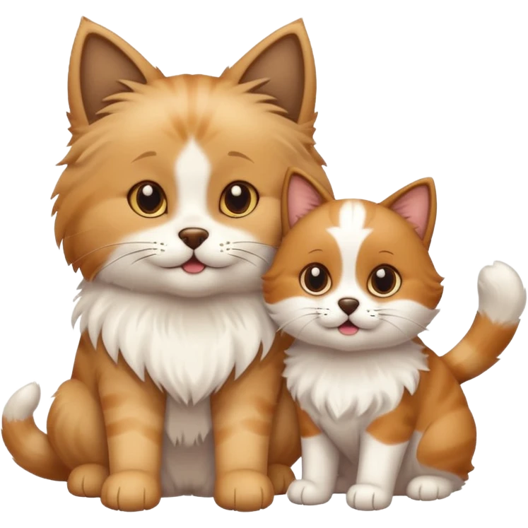 Cat and dog emoji