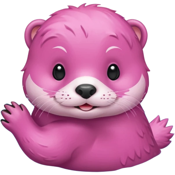 Pink otter emoji