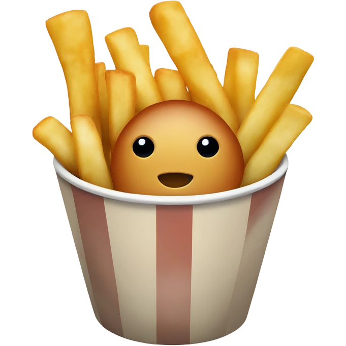 Fries and fried fish in cup emoji