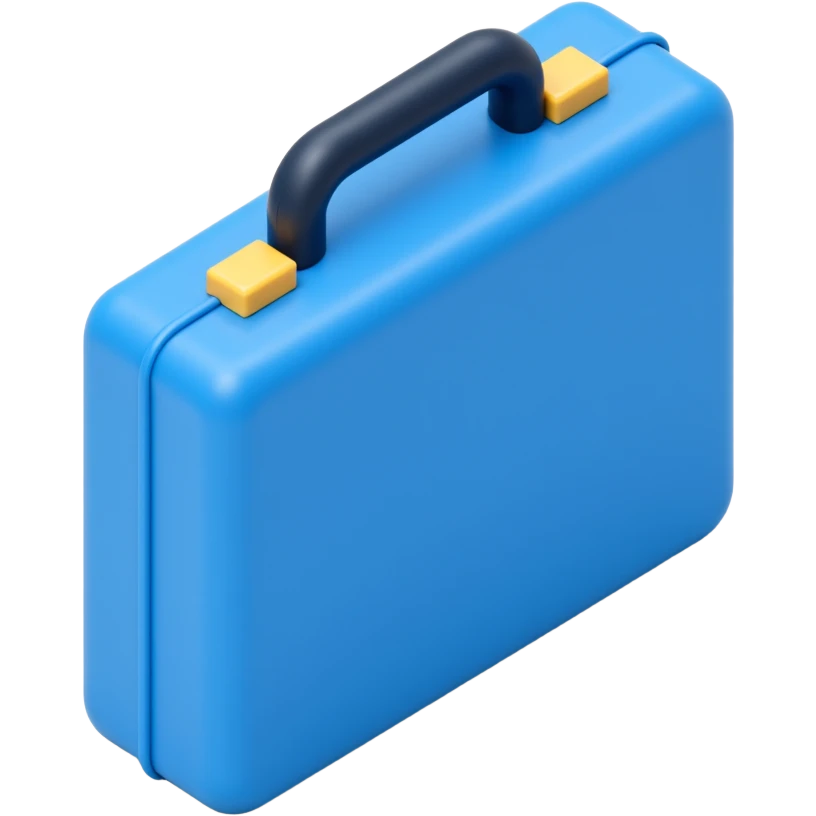 blue briefcase emoji