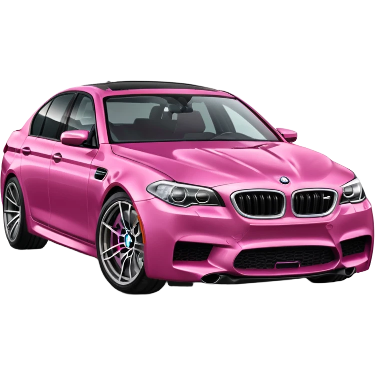 Bmw m5 Car that is pink and cute  emoji