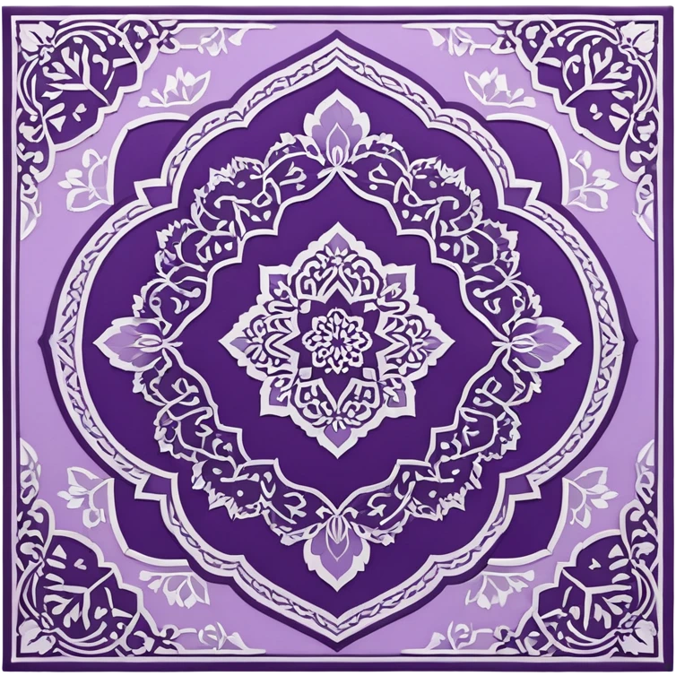 islamic prayer mat purple with blossom beautiful finish emoji