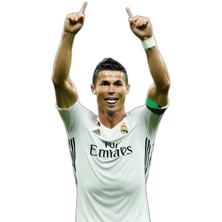 cristiano ronaldo doing the SIU celebration emoji