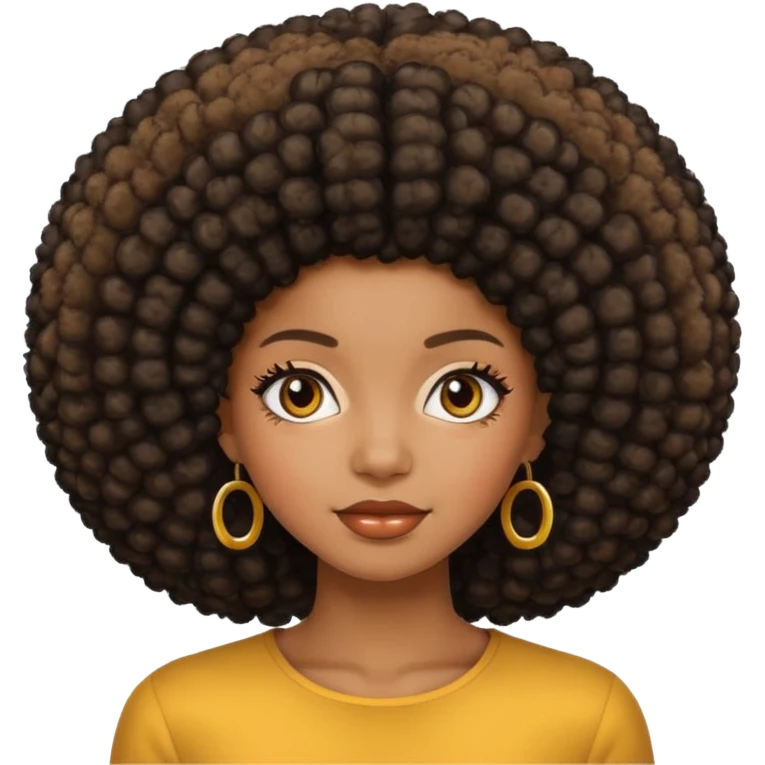 Black girl Afro emoji