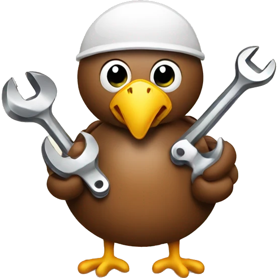 Turkey holding combination wrench emoji