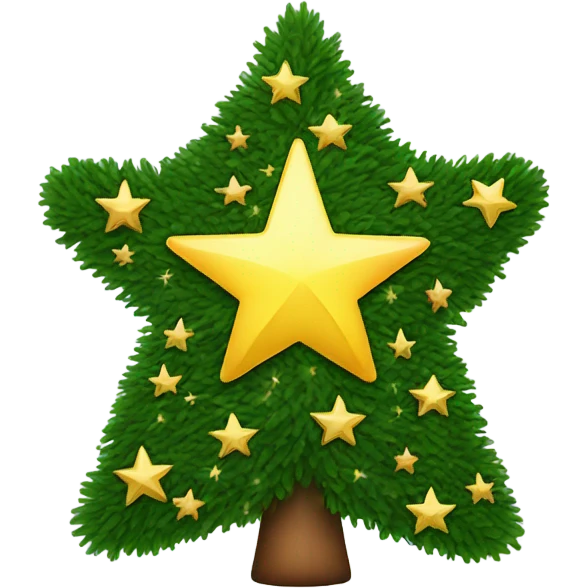 Christmas tree with big star on top emoji