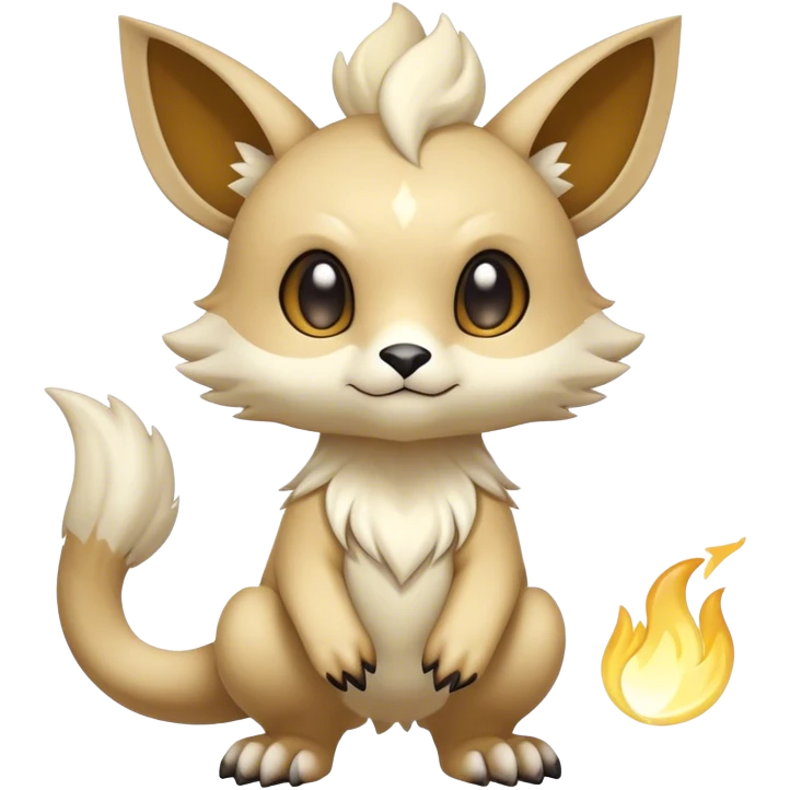 Cute cool fantasy animal hybrid Fakemon full body emoji
