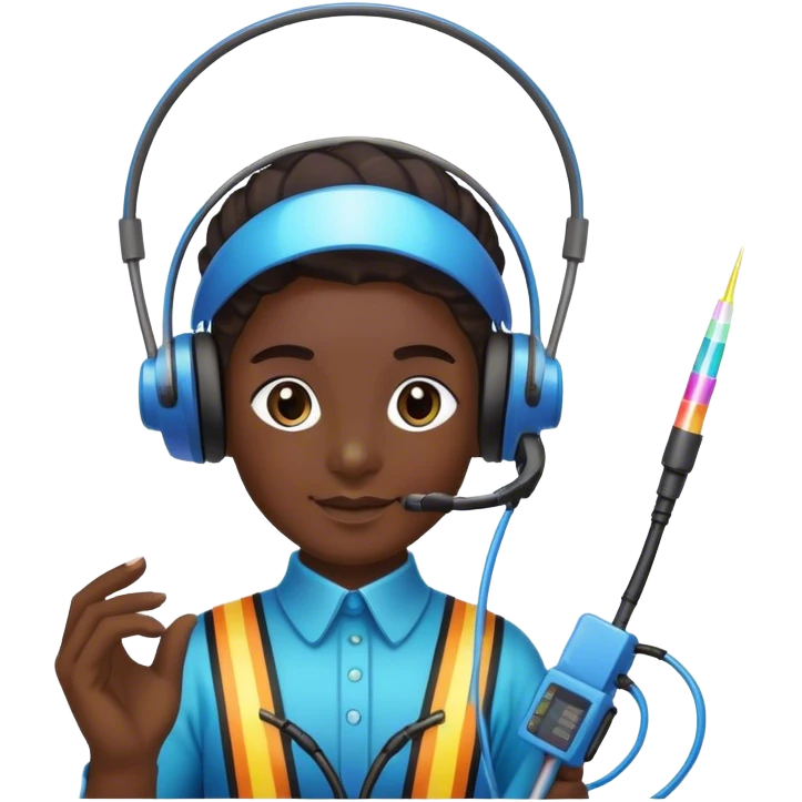 Create an emoji with a fiber optic installation technician during Carnival festivities emoji