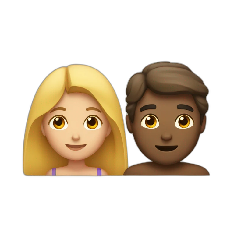 Homme couchant avec un femme emoji