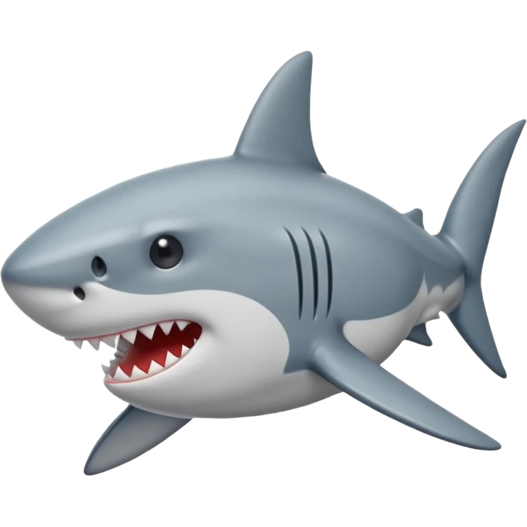 can you make me a shark emoji that’s sighing with a sweat mark emoji