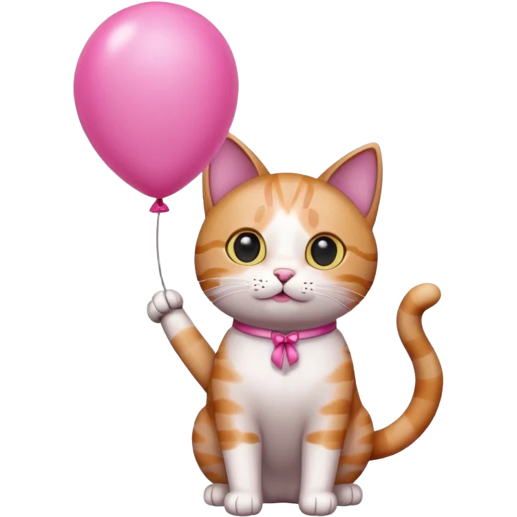 Cat with pink balloon emoji