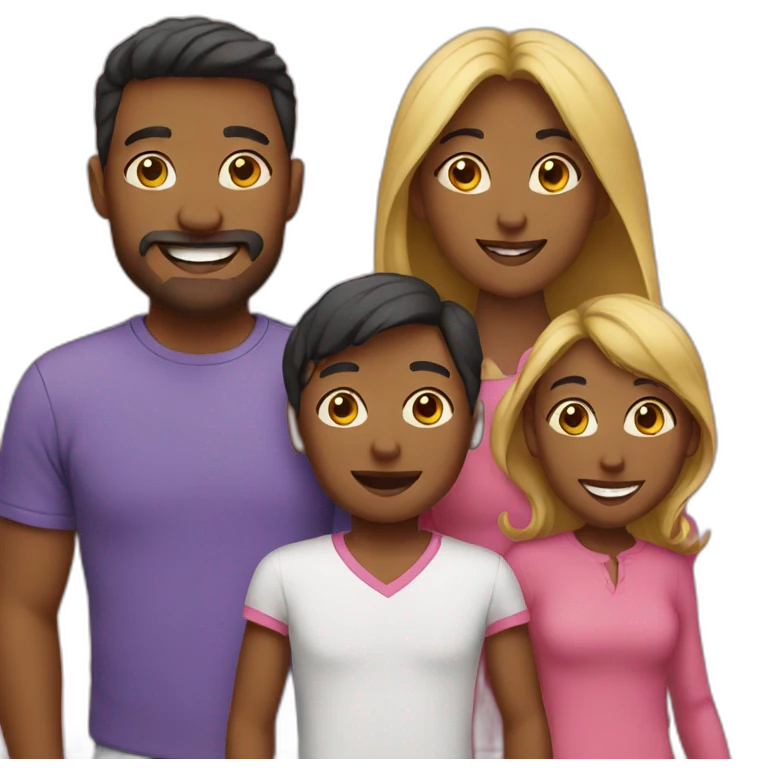 family of 4 emoji